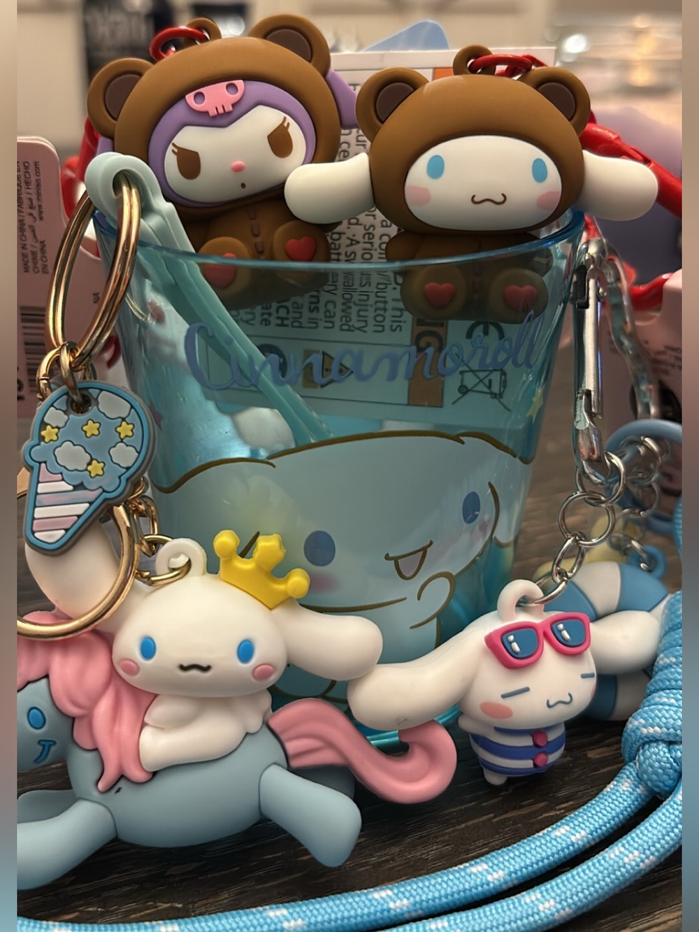 Cinnamoroll Keychain and Cup Collector's Gift Set | 5 Pieces | Kuromi | Curated